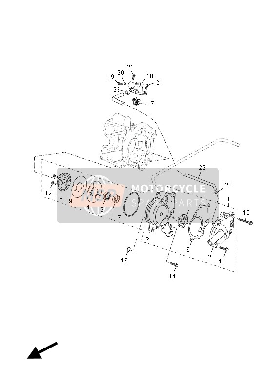 Yamaha YP125RA X-MAX BUSINESS 2012 WASSERPUMPE für ein 2012 Yamaha YP125RA X-MAX BUSINESS